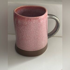 World Market "Glazed" "Ceramic" "Handmade" Coffee Mug Pink